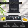 Household Hotel Use Stainless Steel Electric 6-Slice Double-Sided Waffle Maker Temperature Time Control Easy Operate for Snacks