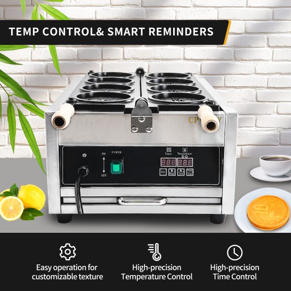 110/220V Customizable CPVKRY Electric Rotary Waffle Maker Non-Stick Stainless Steel 10 Yen Cheese Gold Coin Peso Shape Household