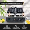 Commercial Double-Heating Stainless Steel Bubble Waffle Stick Maker 3-Grid Nonstick Electric Waffle Snack Machine Condition New