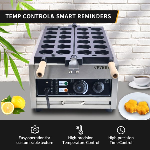 Professional Snack Maker 12pcs Mini Dog Cat Paw Shaped Waffle Maker Stainless Steel Mini Waffle Maker