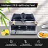 Commercial 110/220V Banana Shaped Smiling Face Waffle Maker Non-Stick for Restaurants Kitchen Snack