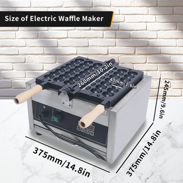 1500W Professional Intelligent Digital Waffle Stick Maker Machine 110 220 V Commercial Grade Non-Stick Stainless Steel for Hotel