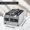 Commercial 2-Slice Stainless Steel Square Waffle Maker Non-Stick Industrial Belgian Design 110V Temperature Time Control Snack