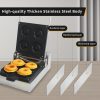 Commercial Double-Sided Heating Stainless Doughnut Maker Professional Kitchen Non-Stick Snack Machine Temperature Control New