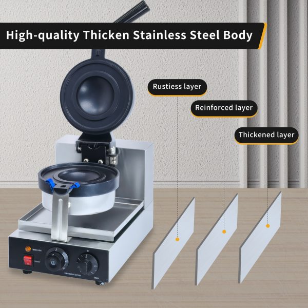 Electric 110V/220V 50-250℃/122-482℉ Non-Stick UFO Burger Ice Cream Filling Waffle Maker Sandwich Press Sandwich Waffles