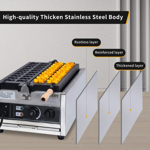 2000w Electric Panda Shaped Cake Custom Mold Waffle Maker 20pcs Cute Bear Cake Baking Tray Waffle Maker