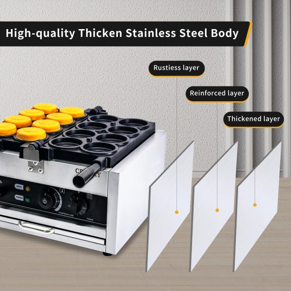 Professional High Quality Electric French Crepes Waffle Maker Taiwan Province Red Bean Cake Wheel Snack Machine New Condition