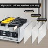 Commercial 2KW Stainless Steel Taiyaki Waffle Maker New Design 4 Fishes & Ice Cream Filling Snack Machine Adjustable Temperature