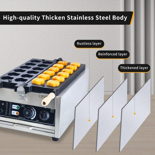 Professional Snack Maker 12pcs Mini Dog Cat Paw Shaped Waffle Maker Stainless Steel Mini Waffle Maker