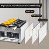 Commercial 2-Slice Stainless Steel Square Waffle Maker Non-Stick Industrial Belgian Design 110V Temperature Time Control Snack