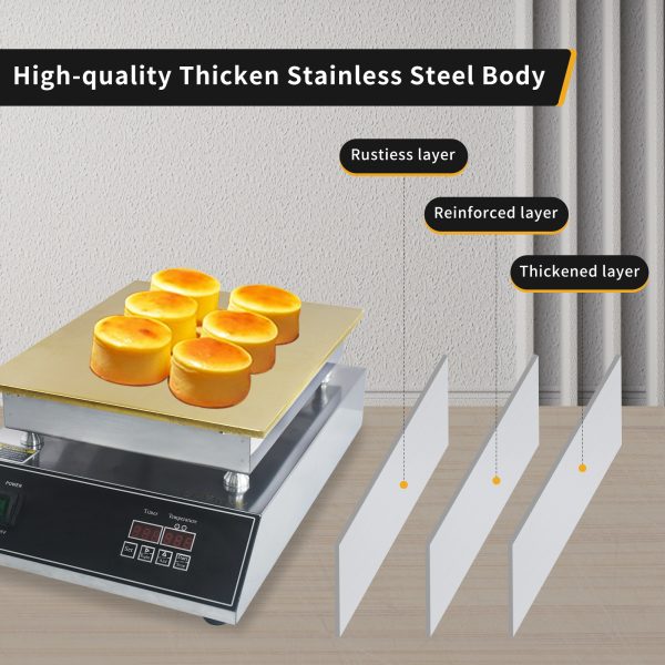 Commercial and Household Stainless Steel Electric Pancake Soufflé Maker New Portable Industrial Snack Machine