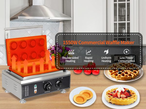 1550w Commercial Electric Cooking Pie Machine Mini Egg Tart Shell Pie Crust Pressing Machine Nonstick 8pcs Egg Tart Machine