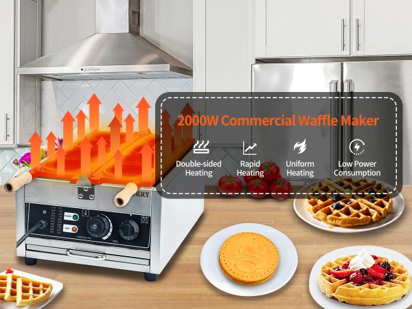 CPVKRY Customized Korean Industrial Gold Coin Shape Waffle Maker Machine Electric Gas for Restaurant Use Cheesy Customization