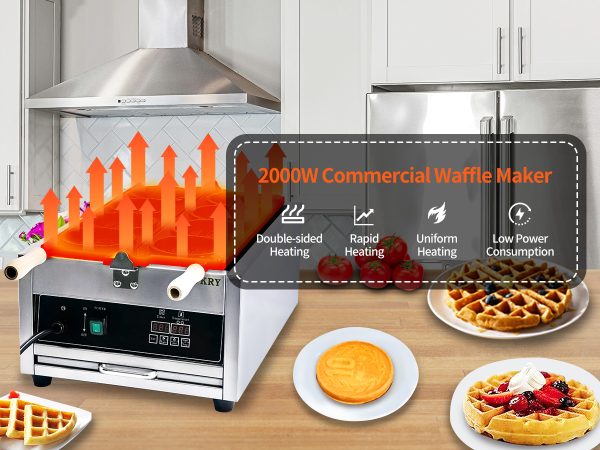 110/220V Customizable CPVKRY Electric Rotary Waffle Maker Non-Stick Stainless Steel 10 Yen Cheese Gold Coin Peso Shape Household