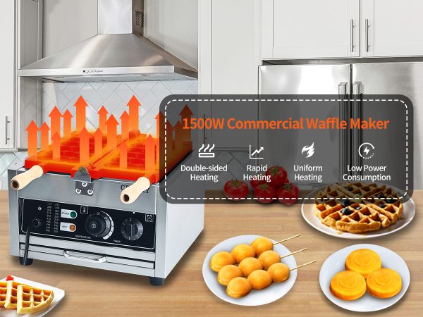 Commercial Electric Bubble Skewer Waffle Ball Machine Fish Balls Waffle Maker Restaurant Dessert Snack Bar Equipment for Family