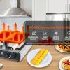 Commercial Double-Heating Stainless Steel Bubble Waffle Stick Maker 3-Grid Nonstick Electric Waffle Snack Machine Condition New