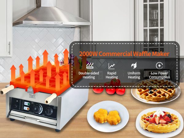 Professional Snack Maker 12pcs Mini Dog Cat Paw Shaped Waffle Maker Stainless Steel Mini Waffle Maker