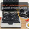 Commercial Double-Sided Heating Stainless Doughnut Maker Professional Kitchen Non-Stick Snack Machine Temperature Control New