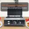 Commercial Stainless Steel Rectangle Waffle Maker 10pcs Non-Stick Industrial Belgian Waffle Iron 110/220V Temp Time Snack