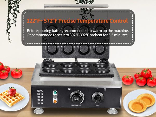 1550w Commercial Electric Cooking Pie Machine Mini Egg Tart Shell Pie Crust Pressing Machine Nonstick 8pcs Egg Tart Machine