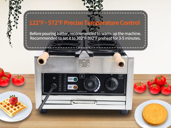 CPVKRY Customized Korean Industrial Gold Coin Shape Waffle Maker Machine Electric Gas for Restaurant Use Cheesy Customization