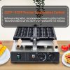 Commercial Double-Heating Stainless Steel Bubble Waffle Stick Maker 3-Grid Nonstick Electric Waffle Snack Machine Condition New