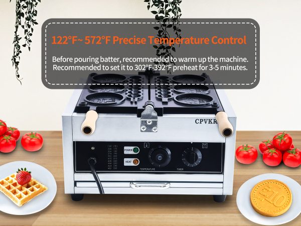 Commercial 10 Yen Coin Operated 1550W 2-in-1 Stainless Steel Waffle Maker Adjustable Temper New Snack Machine for Waffle Sticks