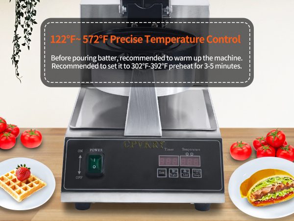 110 220V Digital Non-Stick Stainless Steel UFO Burger Maker Ice Cream Filling Waffle Sandwich Press for Hotels Coffee Shops