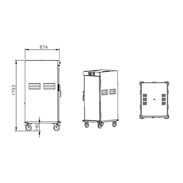 Commercial Industrial Stainless Steel 9L Food Warmer Cart 11 Trays Hot Food Holding Cabinet Banquet Warming Holding Equipment