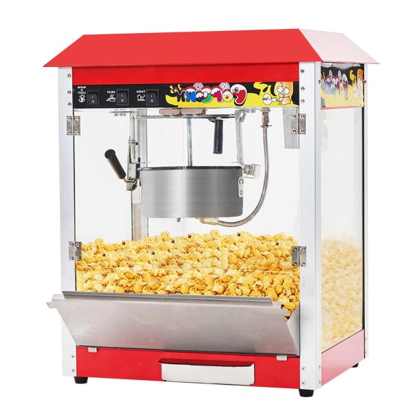 1400W Commercial Electric Popper 10 oz Kettle Countertop Popcorn Maker 50 Cups/Batch 3-Switch Control Movie Theater Popcorn