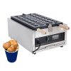 Commercial 16pcs Mini Dutch Hearts Pancake Waffle Maker Double Pool Heart-shaped Waffle Machine New Condition