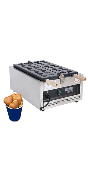 Commercial 16pcs Mini Dutch Hearts Pancake Waffle Maker Double Pool Heart-shaped Waffle Machine New Condition