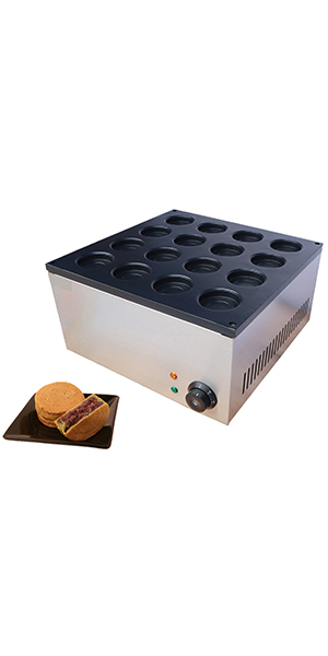 Commercial 16-Pcs Nonstick Electric Waffle Snack Baker New Red Bean Cake Maker Bread Cake Machine for Bakery Dessert Shop