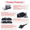 1400W Commercial Stainless Steel Bubble Waffle Maker Non-Stick for Teflon Coating Iron Snack Machine Plastic Handle Condition Ne