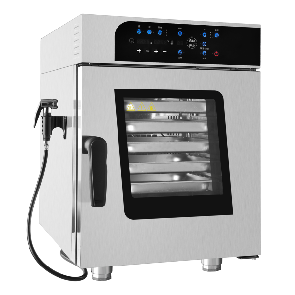 Commercial 5.2kW Electric Combi Steam Oven with 5-Tray & Convenient Button Operation for Bakery Use with Cooking Memory Menu
