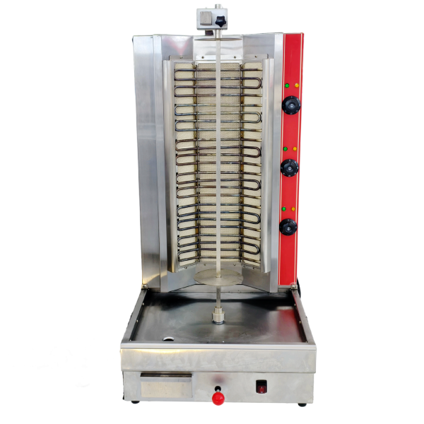 Commercial Electric Doner Kebab Machine for Bakery Use Automatic Rotating Turkey Shawarma Barbecue Uniform Heating Beef Pork