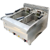 Commercial Stainless Steel Deep Fryer Machine with 2 Tanks Easy to Clean for Chicken Potato Chips New Condition