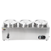Industrial Electric 3-Pot Bain Marie Food Warmer 7L Stainless Steel for Fast Food Restaurant & Hotel Supplies from China
