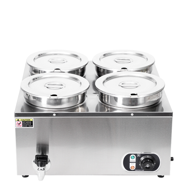 Commercial 7L Stainless Steel Electric Cheap Bain Marie Pot Inset Food Heater 1500W 4 Pots Chocolate Bain Marie for Party