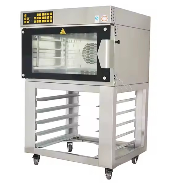 Industrial Commercial 4 Deck Holder Design with Stainless Steel Hot air Stove Electric Hot air Convection Steam Oven with Rack