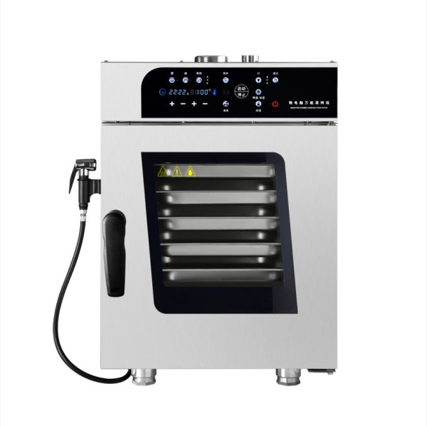 Commercial 5.2kW Electric Combi Steam Oven with 5-Tray & Convenient Button Operation for Bakery Use with Cooking Memory Menu