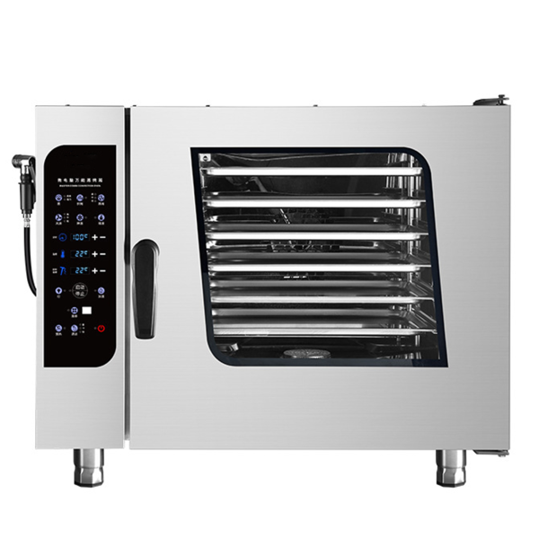 Commercial Industrial Electric 6-Tray Steam Convection Oven Button Type Nonstick Stainless Steel for Bakery Use