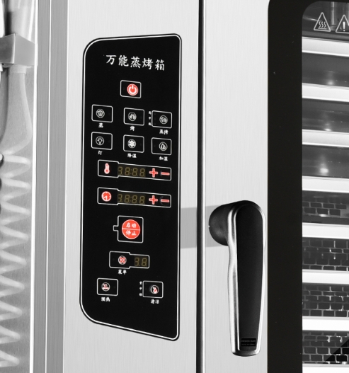 Commercial 10-Tray Combi Electric Oven Multi-Function Built-in Boiler for Strong Steam Free Cooking for Bakery Applications