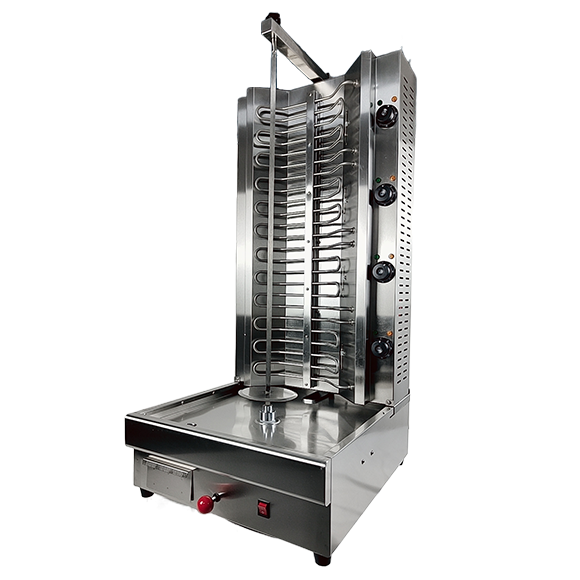 Commercial Electric Doner Kebab Machine Automatic Rotating Shawarma Barbecue Chicken Skewer Easy to Clean for Bakeries