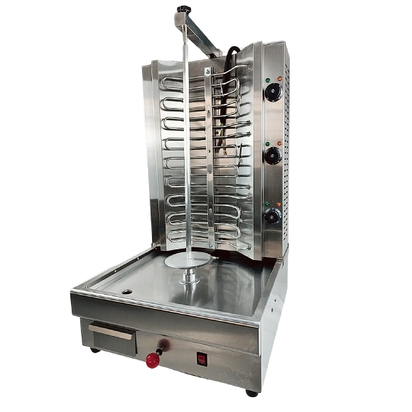 Commercial Electric Doner Kebab Machine Automatic Rotating Stainless Steel Shawarma Skewer Maker for Chicken for Bakery Use
