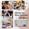 Commercial Electric Food Heater Industrial 1500W Stainless Steel Body 3 Steam Tables Bain Marie 30-85℃ Hotels Restaurants