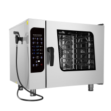Commercial Industrial Electric 6-Tray Steam Convection Oven Button Type Nonstick Stainless Steel for Bakery Use