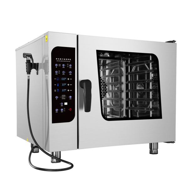 Commercial Industrial Electric 6-Tray Steam Convection Oven Button Type Nonstick Stainless Steel for Bakery Use