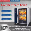 10-Layer Convection Self-Cleaning Combi Steamer Oven Industrial Commercial Electric Version for Hotels Made in China
