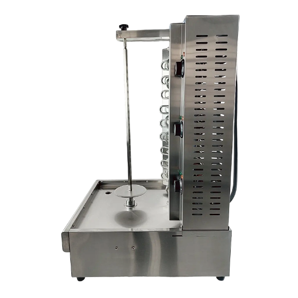 Commercial Electric Doner Kebab Machine Automatic Rotating Stainless Steel Shawarma Skewer Maker for Chicken for Bakery Use